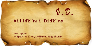 Villányi Diána névjegykártya